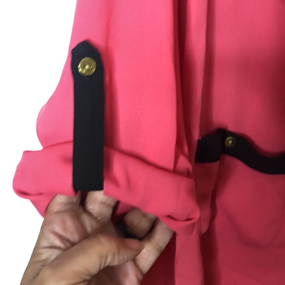 Alfani Women's Long Sleeve Top Black & Pink Top Blouse SIZE 16 PLUS SIZE - Picture 7 of 9